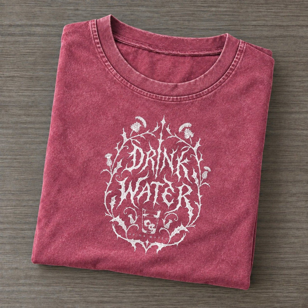 Drink Water Unreadable Feelings Vintage T-shirt – Raspberry