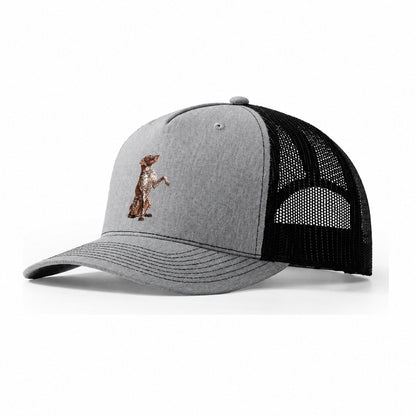 German Shorthaired Pointer 2 Trucker Hat – Sport Grey-Black