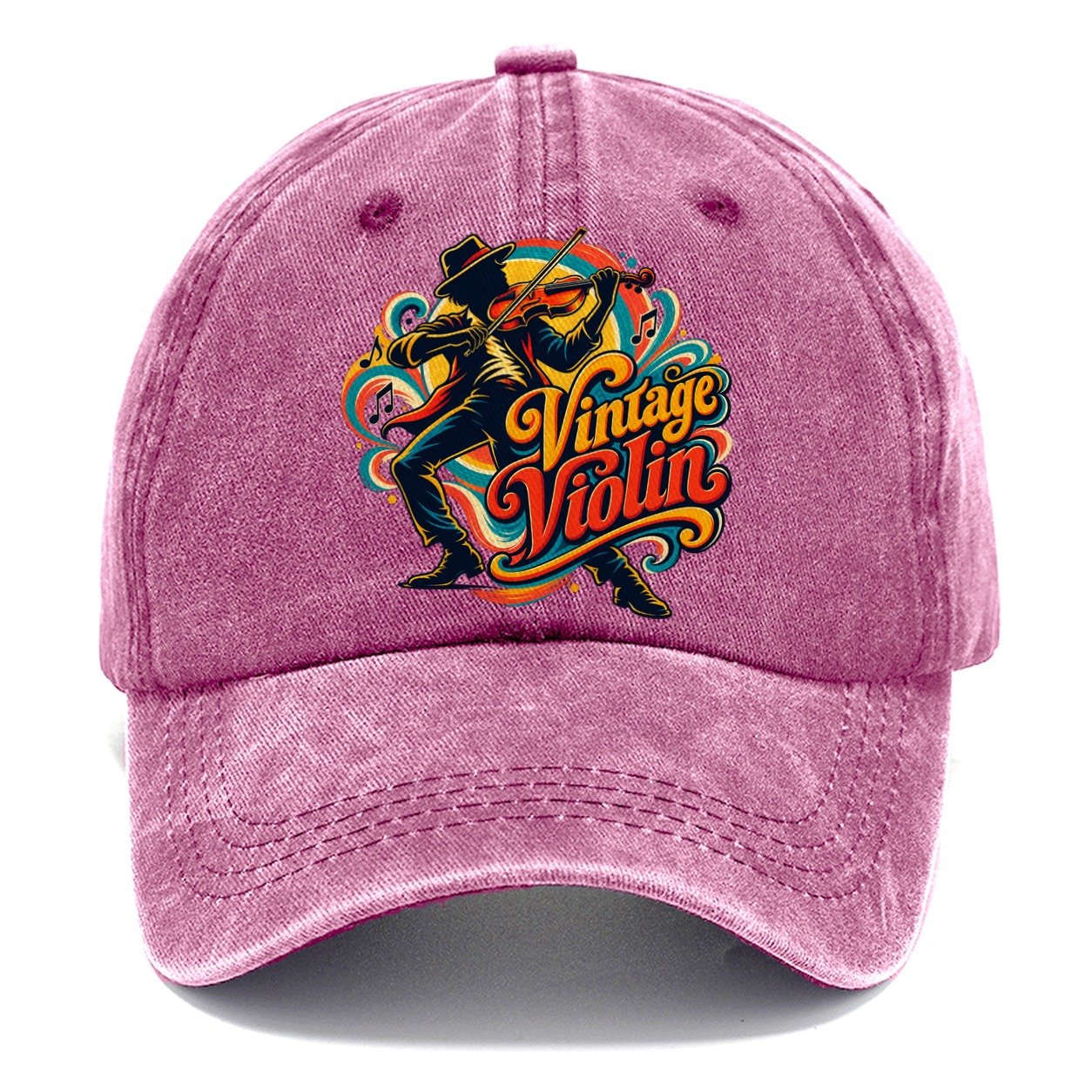 Vintage Violin Music Instruments Classic Cap – Dusty Rose