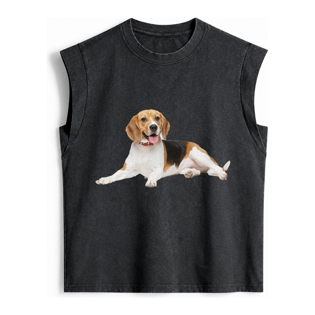 Beagle Vintage Washed Tank – Black