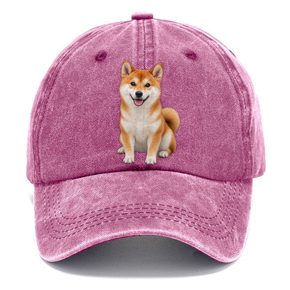 Shiba Inu Sitting Top Breeds Classic Cap – Dusty Rose