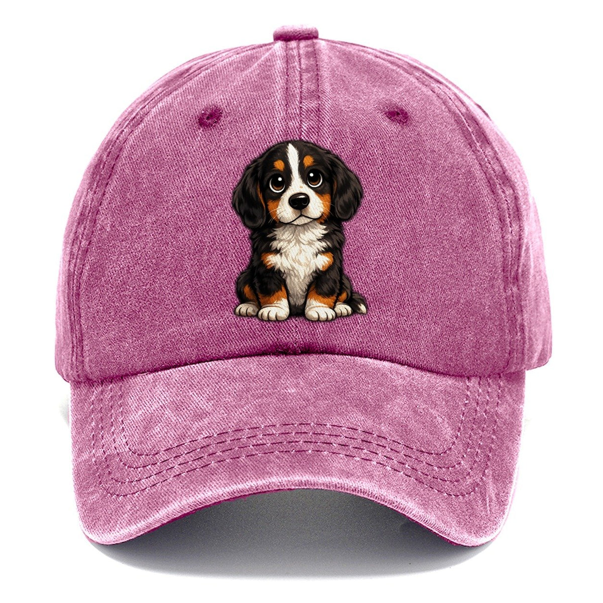 Bernese Mountain Dog Sitting Sweetheart Classic Cap – Dusty Rose