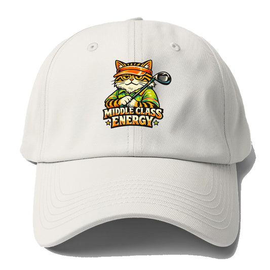 Middle Class Energy Golf Baseball Cap – Off White