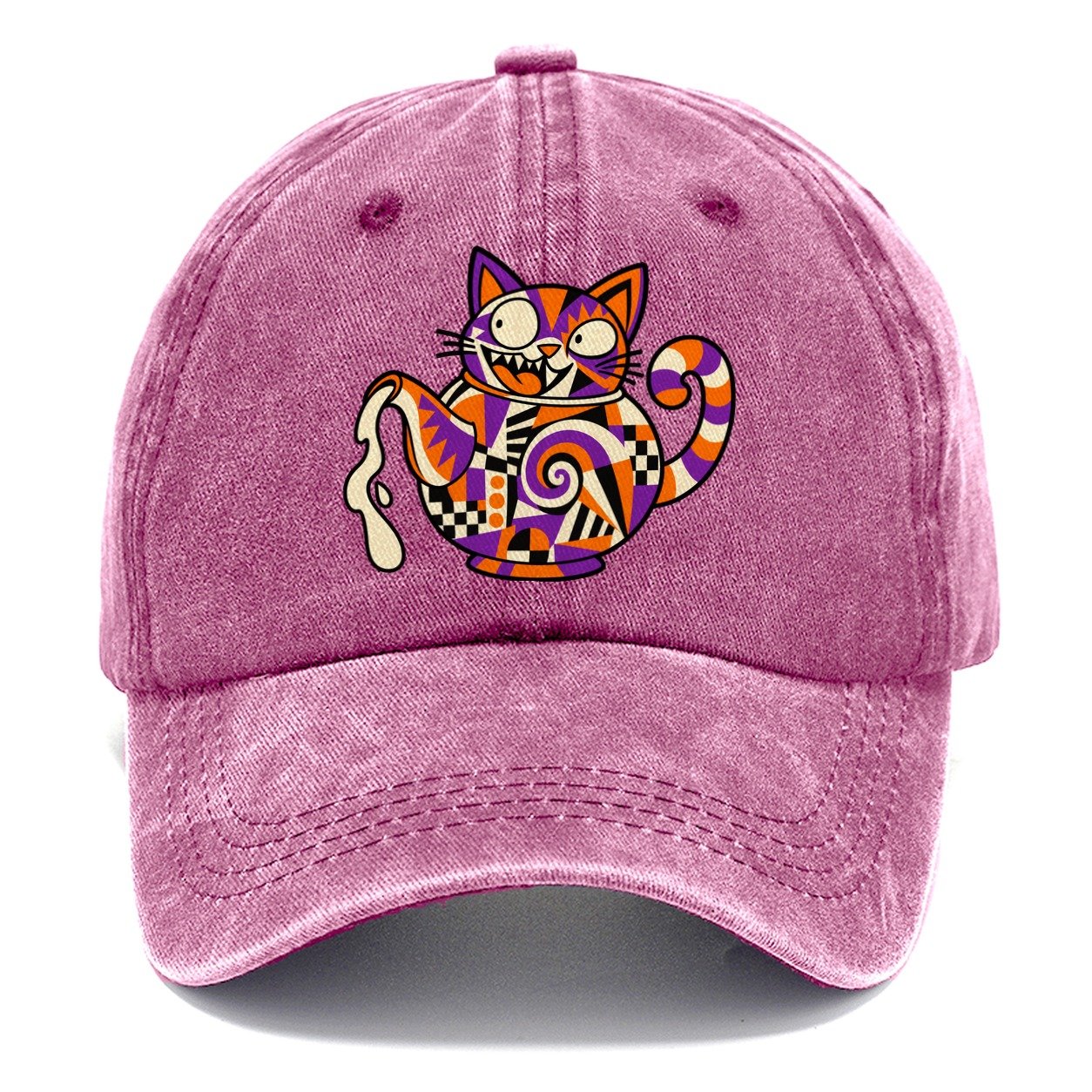 Cat Head Teapot Crazy Styles Classic Cap – Dusty Rose