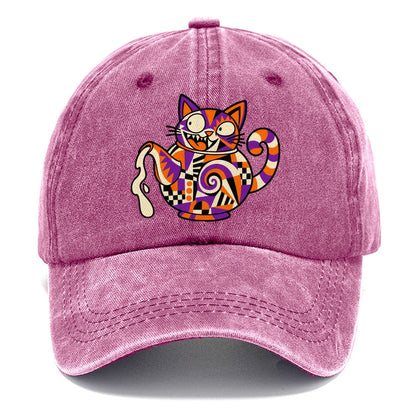 Cat Head Teapot Crazy Styles Classic Cap – Dusty Rose