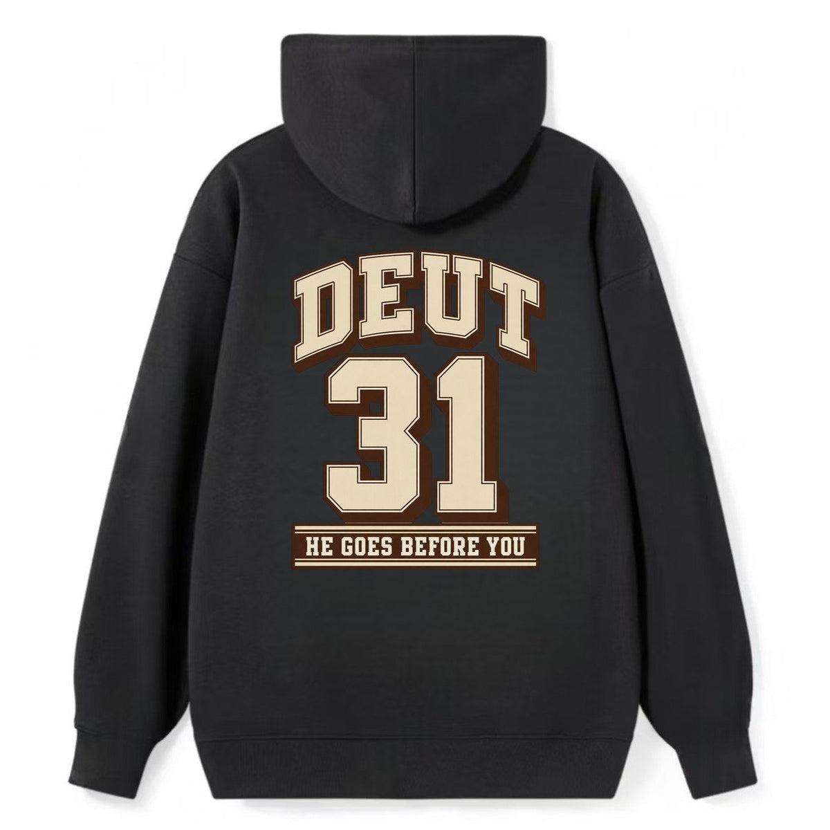 Deuteronomy 31 Varsity Chapel Varsity Classic Pullover Hoodie – Black