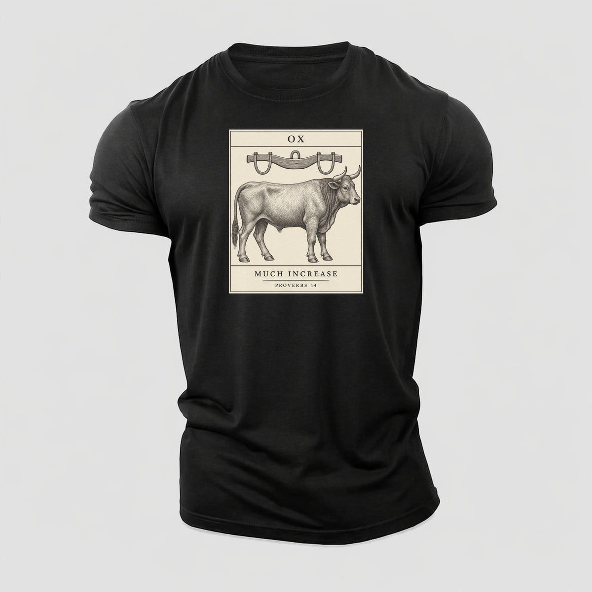 Ox Specimen Plate Creature Canticle Cotton T-Shirt – Black
