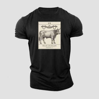 Ox Specimen Plate Creature Canticle Cotton T-Shirt – Black