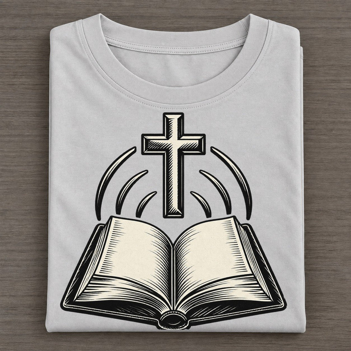 Christian Choir Song And Cross World Faiths Ink Figures Classic T-shirt – Grey