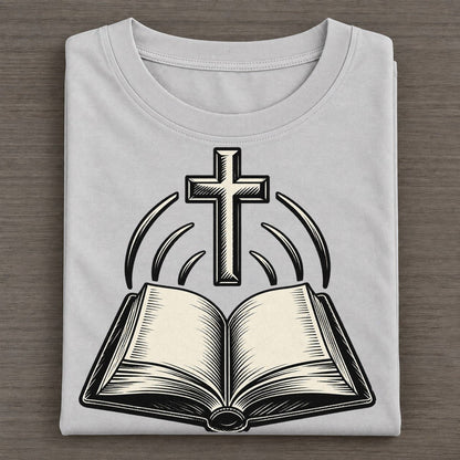 Christian Choir Song And Cross World Faiths Ink Figures Classic T-shirt – Grey