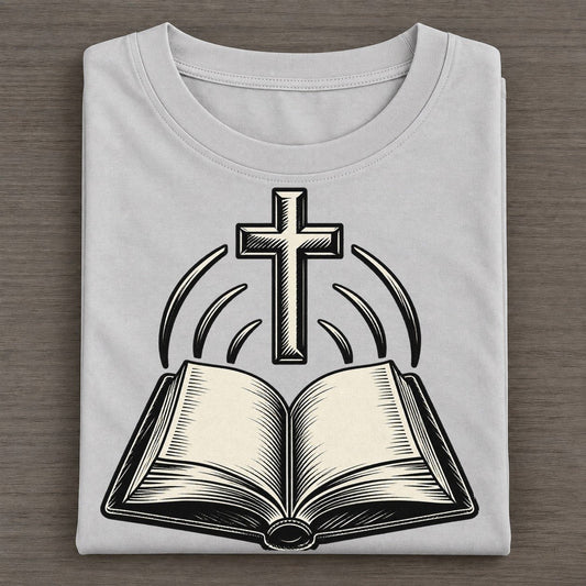 Christian Choir Song And Cross World Faiths Ink Figures Classic T-shirt – Grey