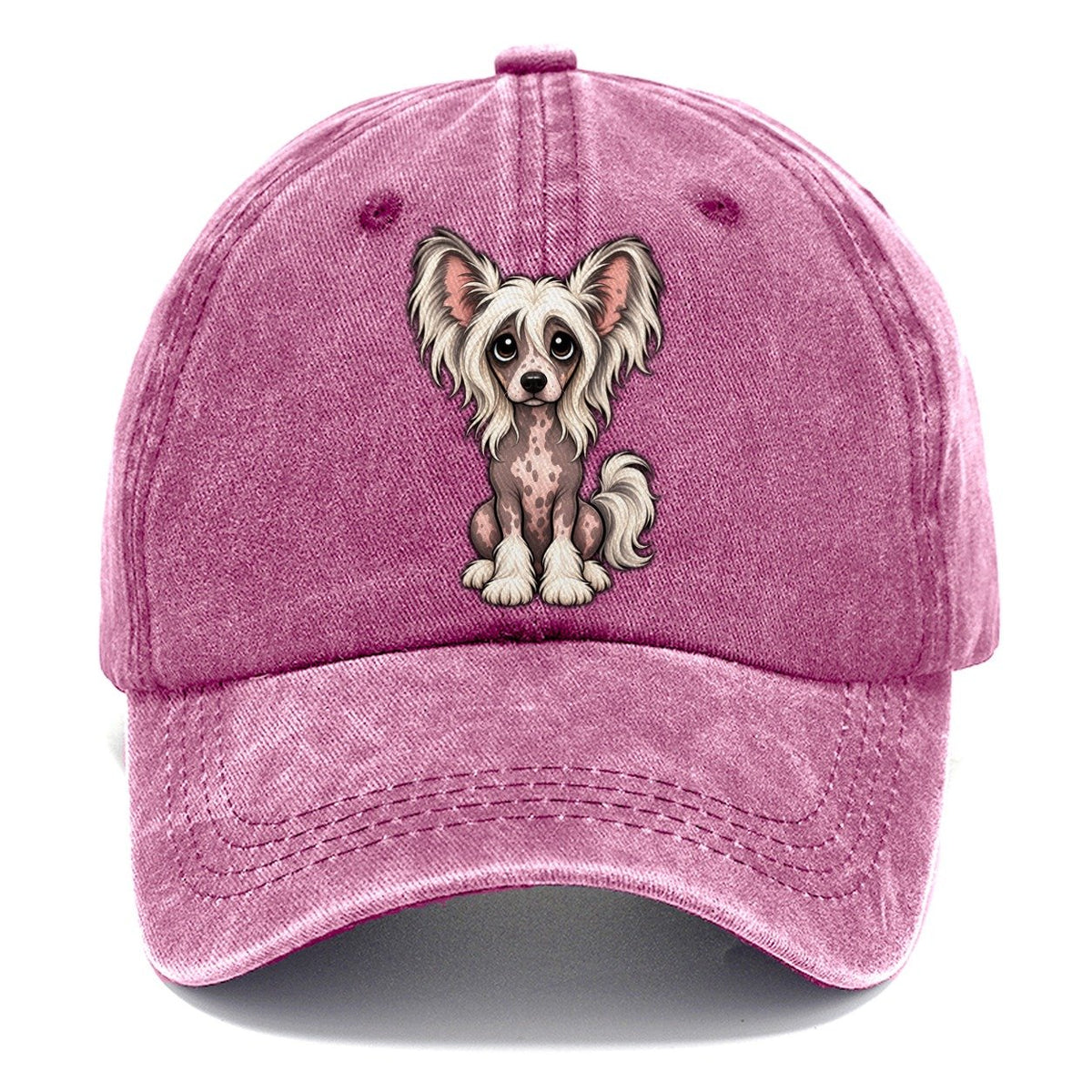 Chinese Crested Sitting Sweetheart Classic Cap – Dusty Rose