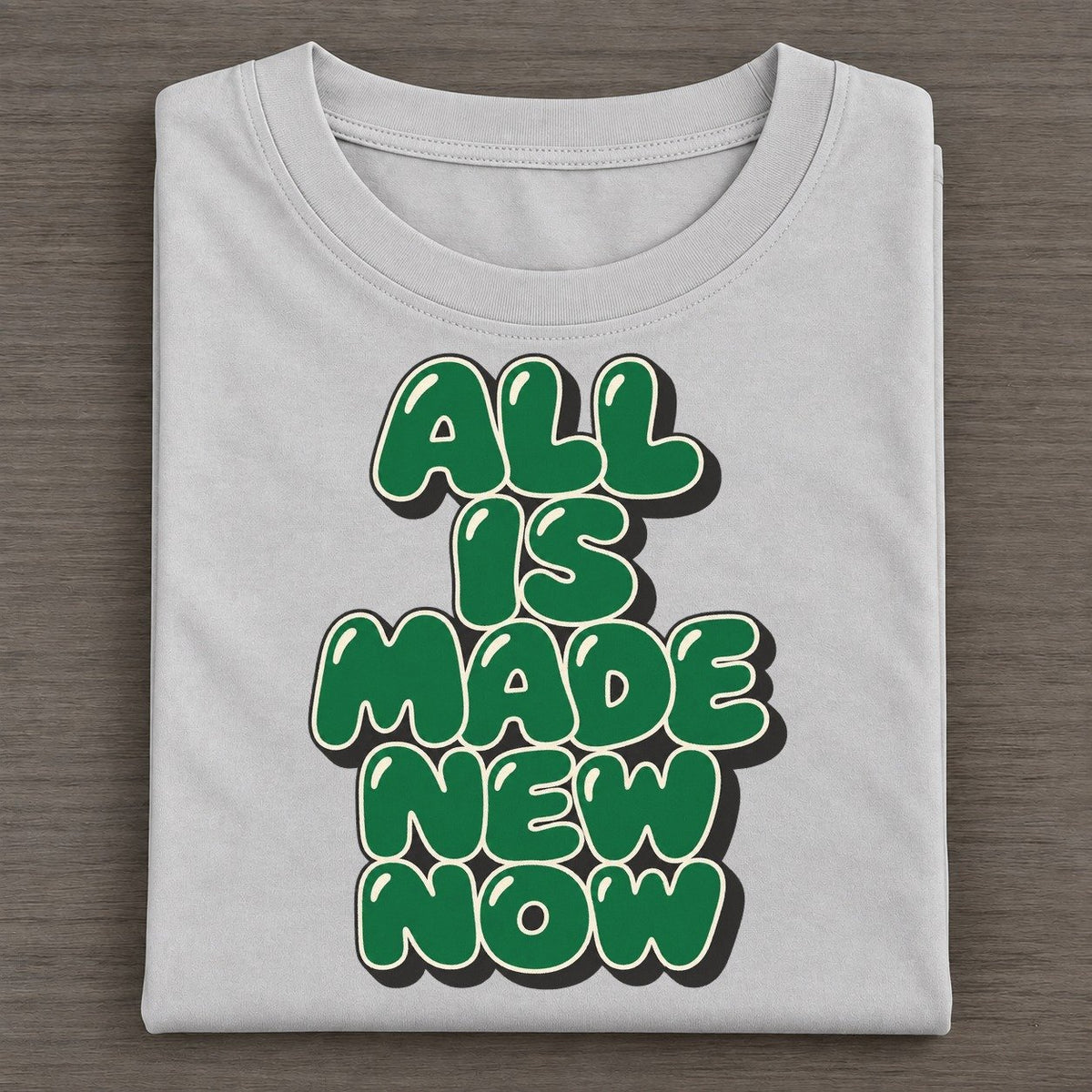All Is Made New Now Sunday Puff Classic T-shirt – Grey