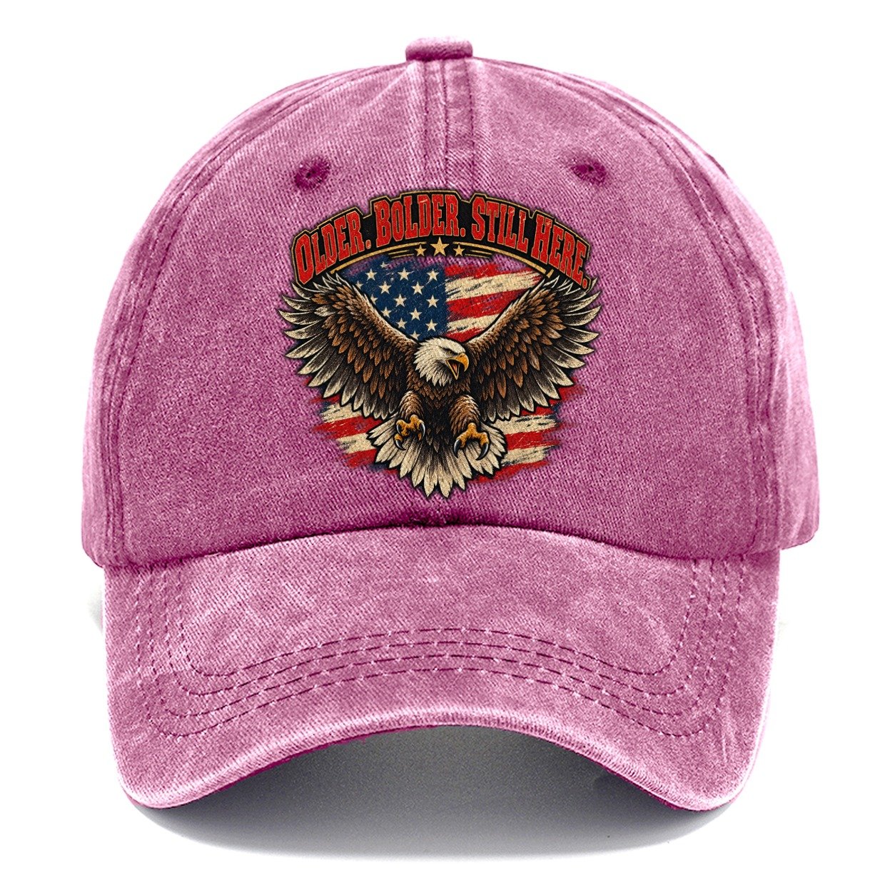 Older Bolder Still Here Old Man Strong Classic Cap – Dusty Rose