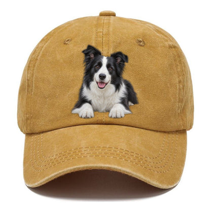 Border Collie Lying Down Top Breeds Classic Cap – Golden Harvest