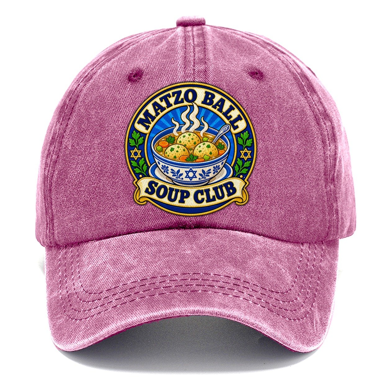 Matzo Ball Soup Club Judaism Heritage Classic Cap – Dusty Rose