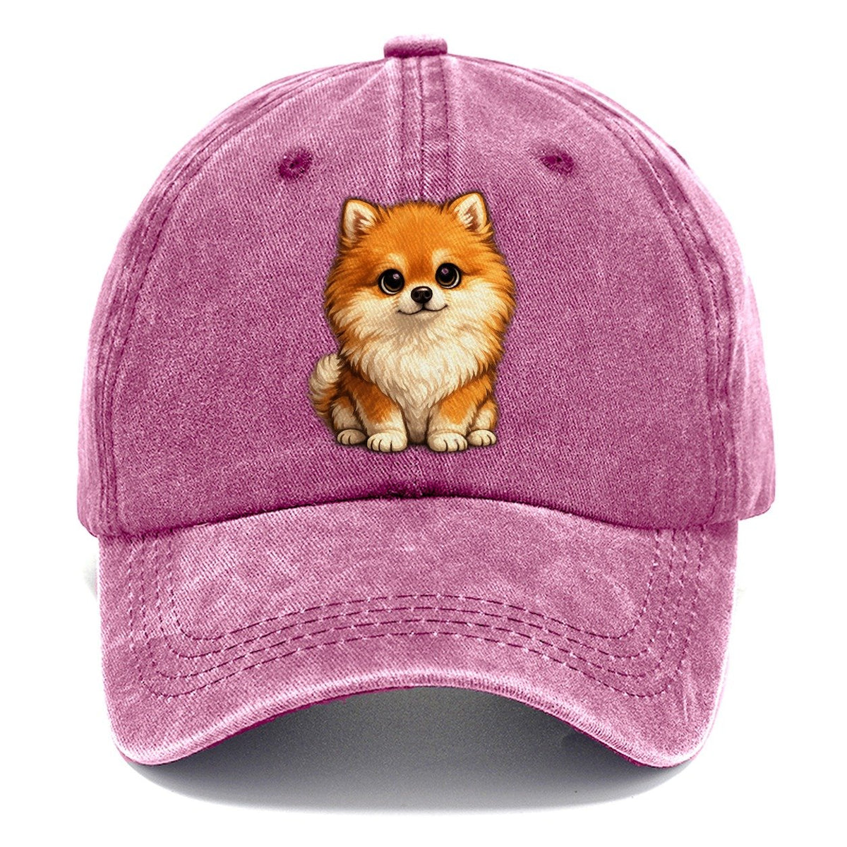Pomeranian Sitting Sweetheart Classic Cap – Dusty Rose