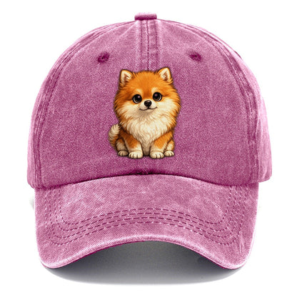 Pomeranian Sitting Sweetheart Classic Cap – Dusty Rose