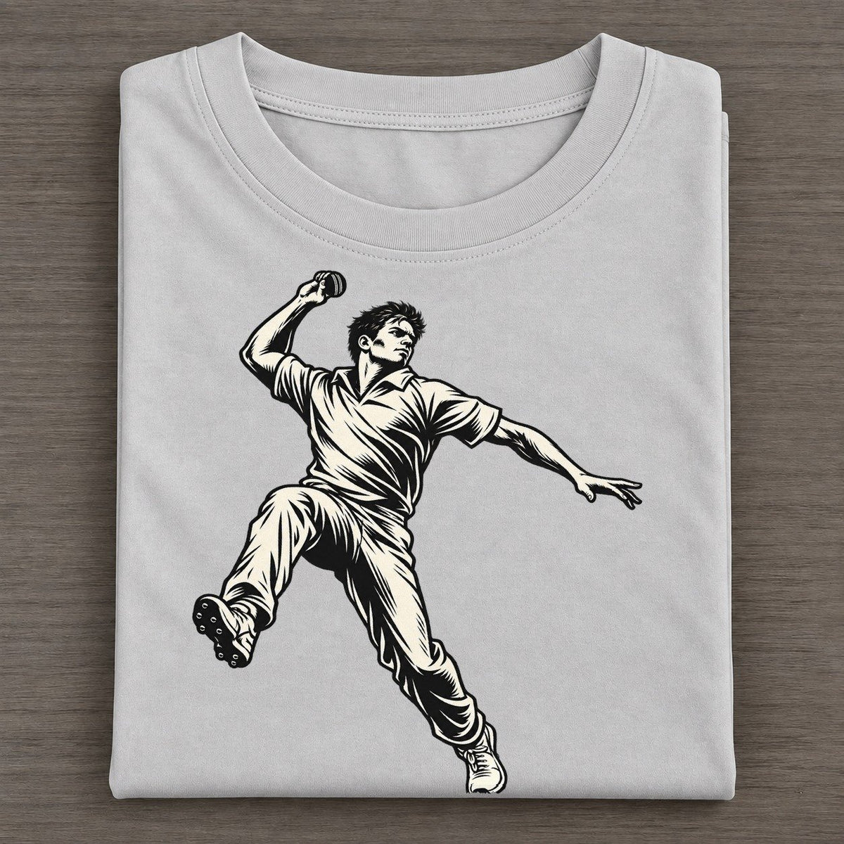 Cricket Fast Bowler Release Global Sports Ink Figures Classic T-shirt – Grey