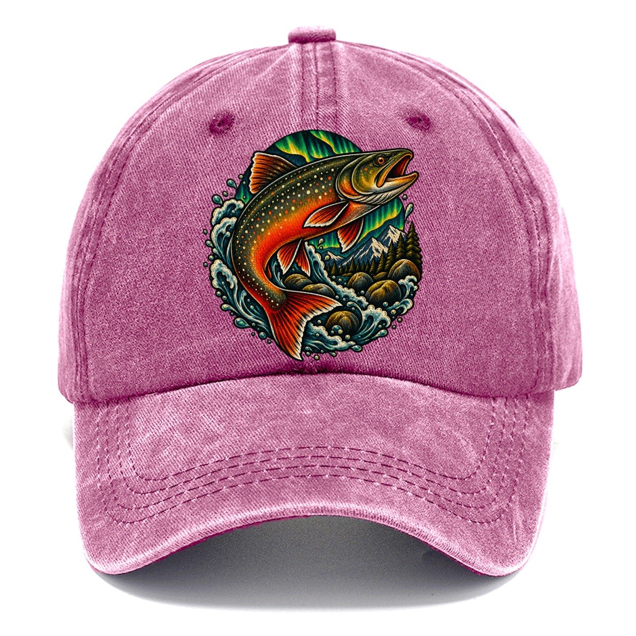 Arctic Char Glow Fishing Club Classic Cap – Dusty Rose