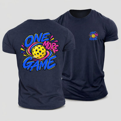 One More Game Pickleball Life Cotton T-Shirt – Navy