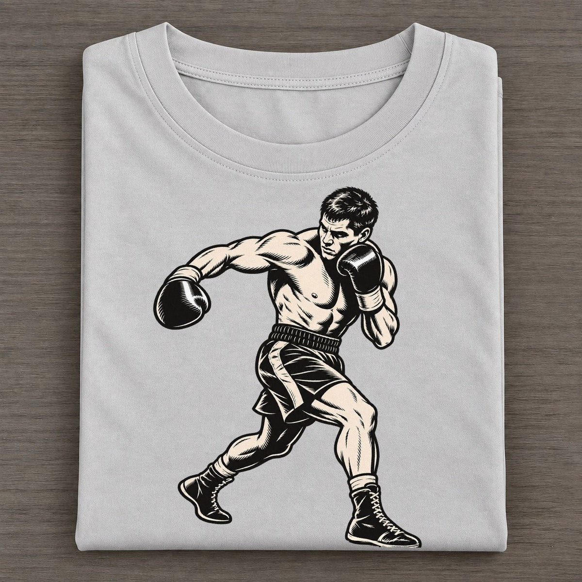 Boxer Body Hook Global Sports Ink Figures Classic T-shirt – Grey