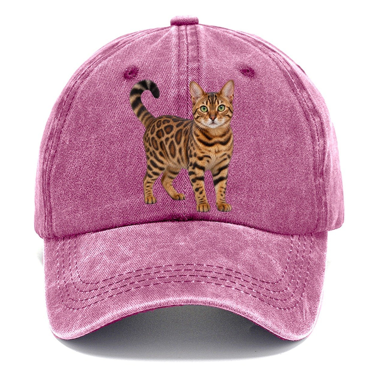 Bengal Standing Three Quarter Realistic Cat Portrait Classic Cap – Dusty Rose
