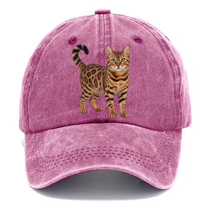 Bengal Standing Three Quarter Realistic Cat Portrait Classic Cap – Dusty Rose