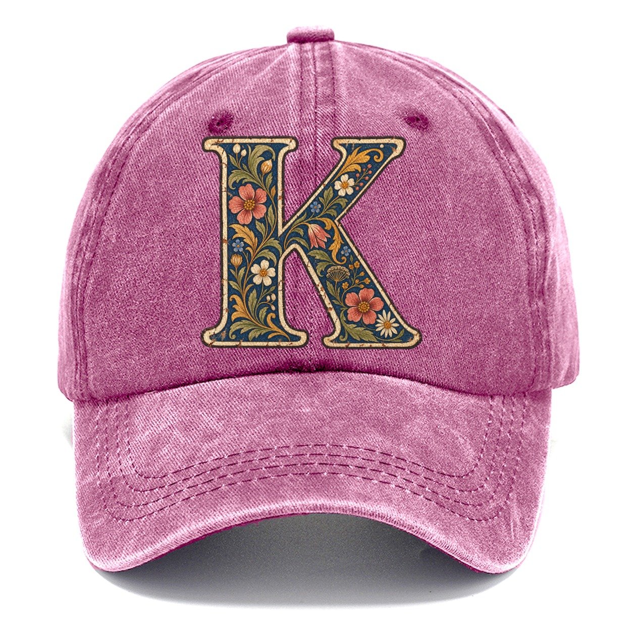 Wildflower K Monogram Classic Cap – Dusty Rose