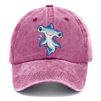 Hammerhead Shark Curious Tilt Sea Sprite Classic Cap – Dusty Rose