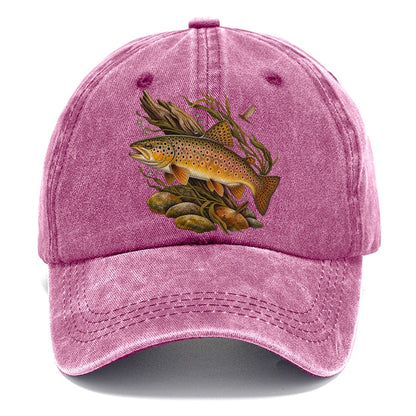 Brown Trout Specimen Study Fishing Club Classic Cap – Dusty Rose