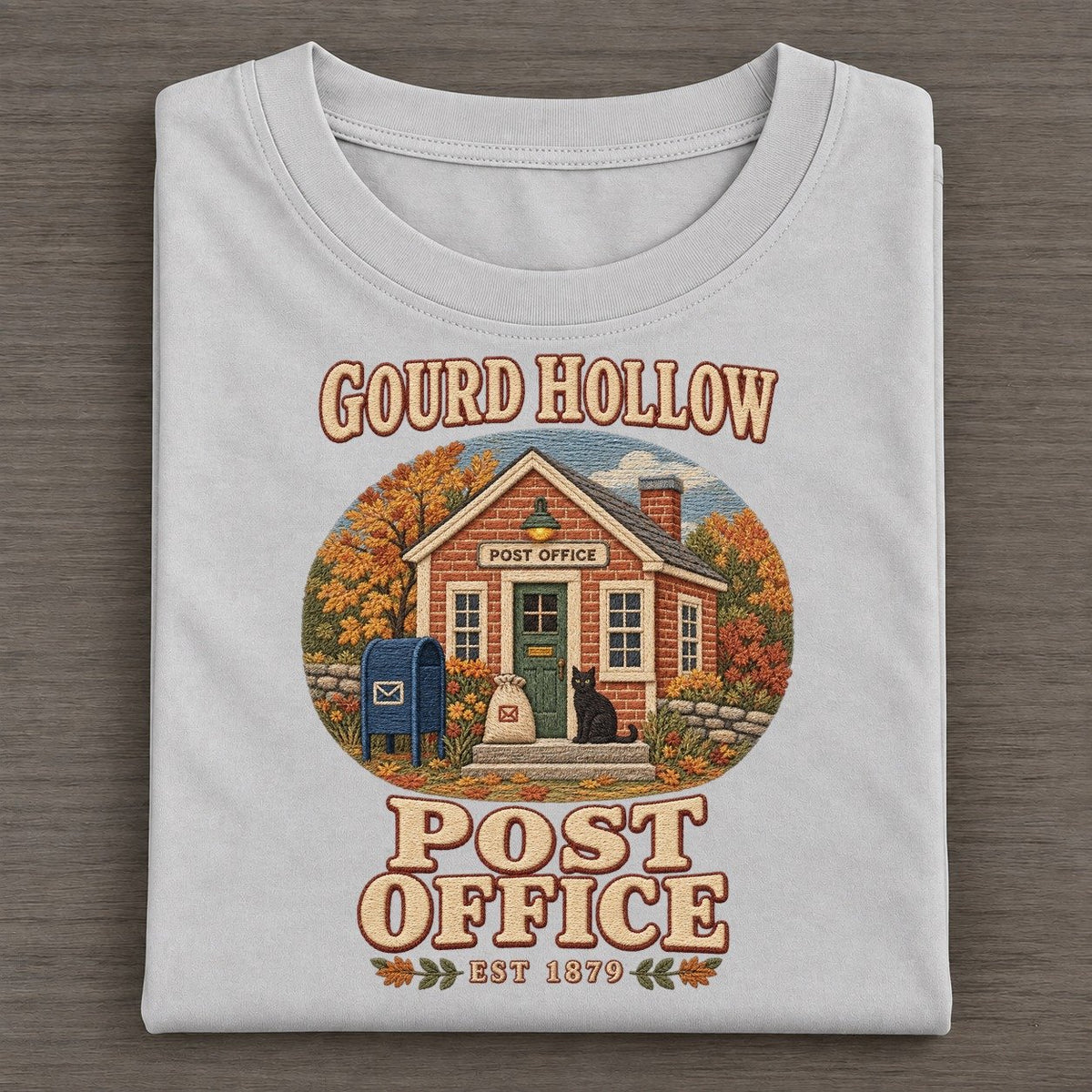 Post Office Gourd Hollow Classic T-shirt – Grey
