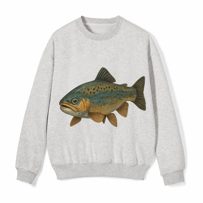 Trout Tales Headwear Fleece Sweatshirt – Light Gray