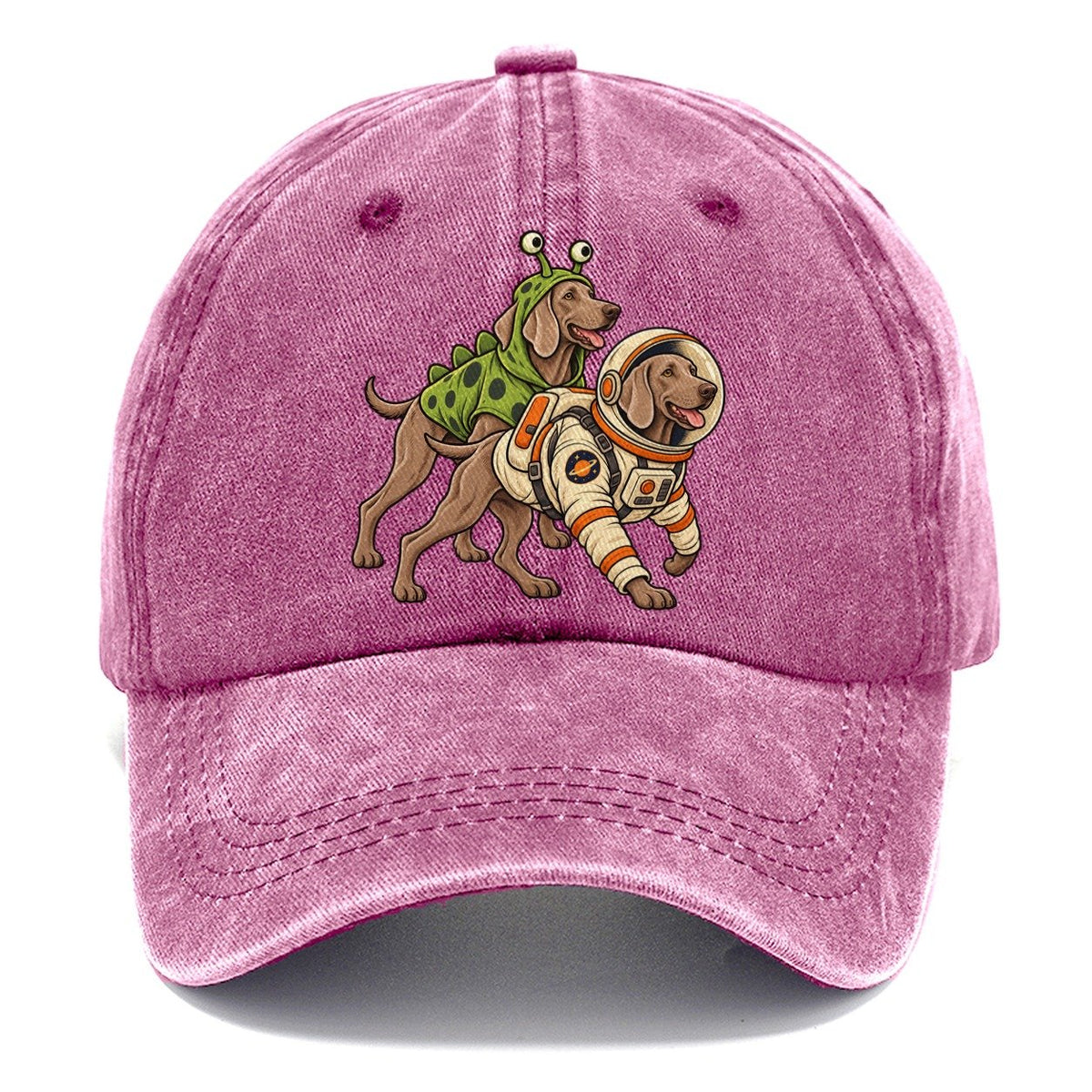 2 Weimaraners In Halloween Costumes Hdp 34 Parade Lineup Halloween Dog Parade Classic Cap – Dusty Rose