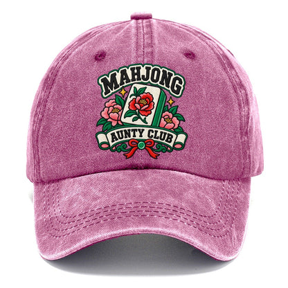 Mahjong Aunty Club Mahjong Game Night Classic Cap – Dusty Rose