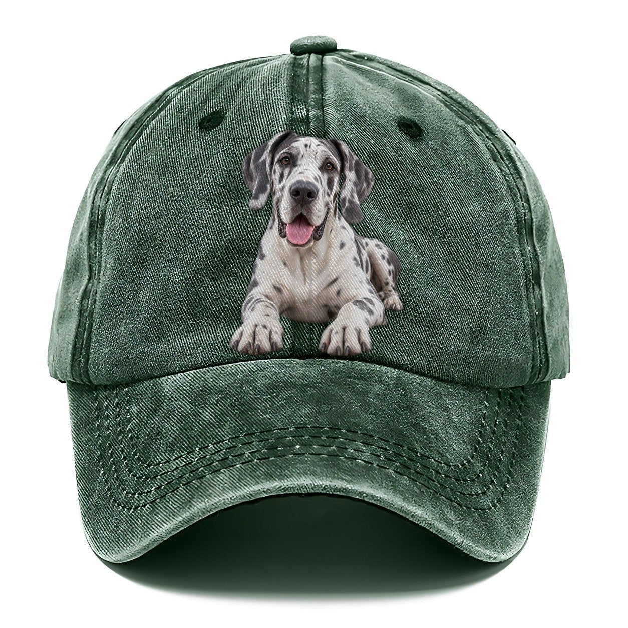Great Dane Lying Down Top Breeds Classic Cap – Forest Mist