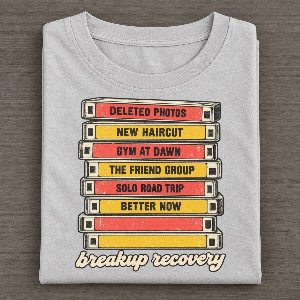 Breakup Recovery Rewind Shelf Classic T-shirt – Grey