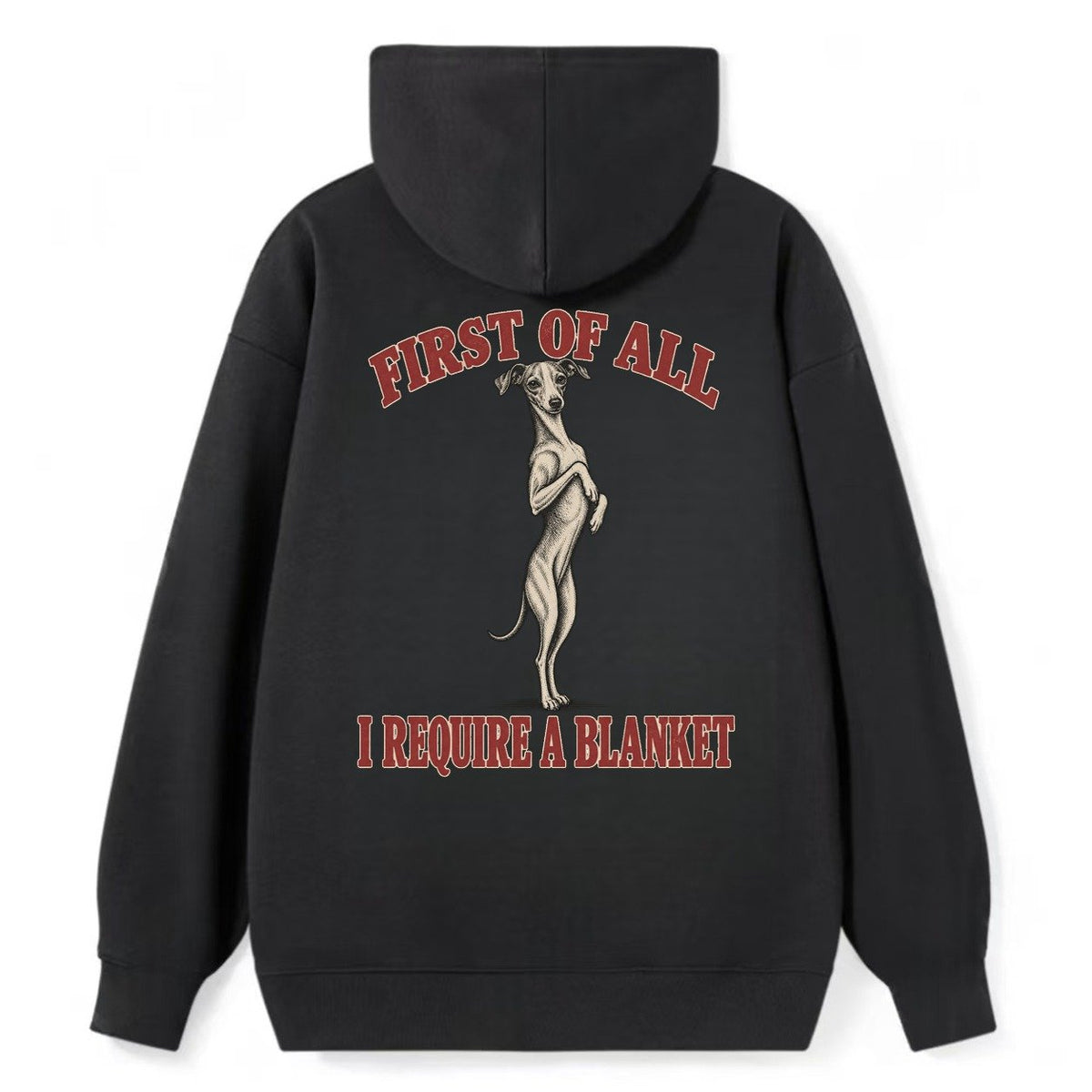 Italian Greyhound Dog Declarations Classic Pullover Hoodie – Black