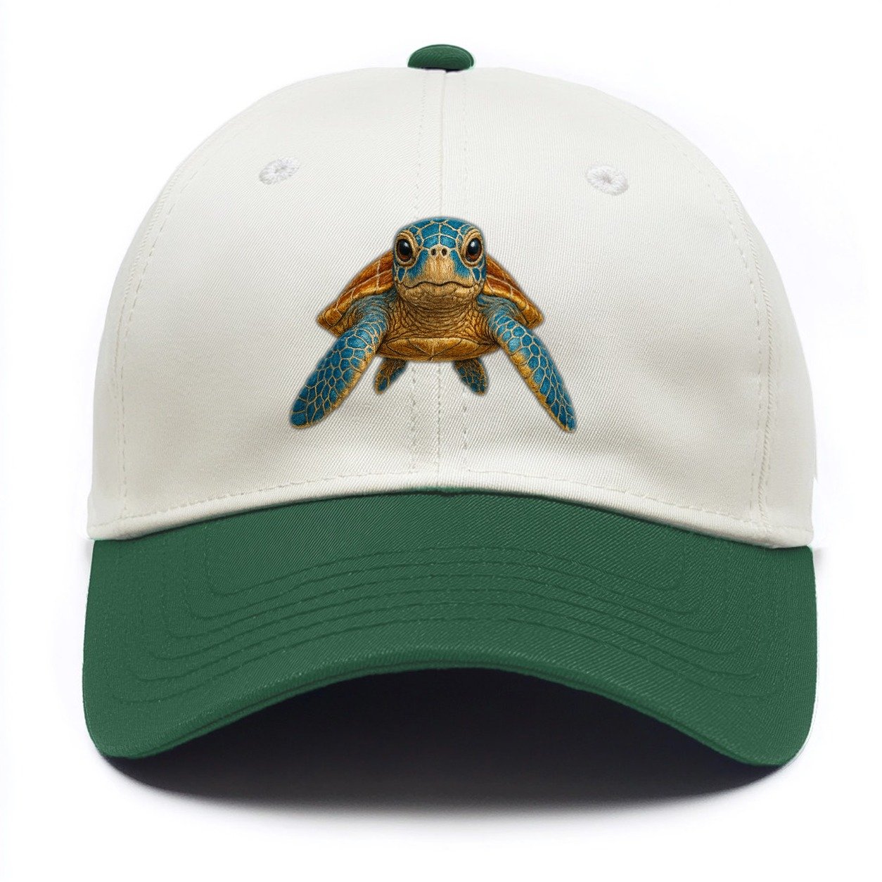 Sea Turtle Serenity Two Tone Cap – Green