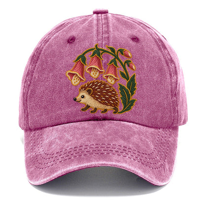 English Foxglove And Hedgehog Uk Culture Heritage Classic Cap – Dusty Rose