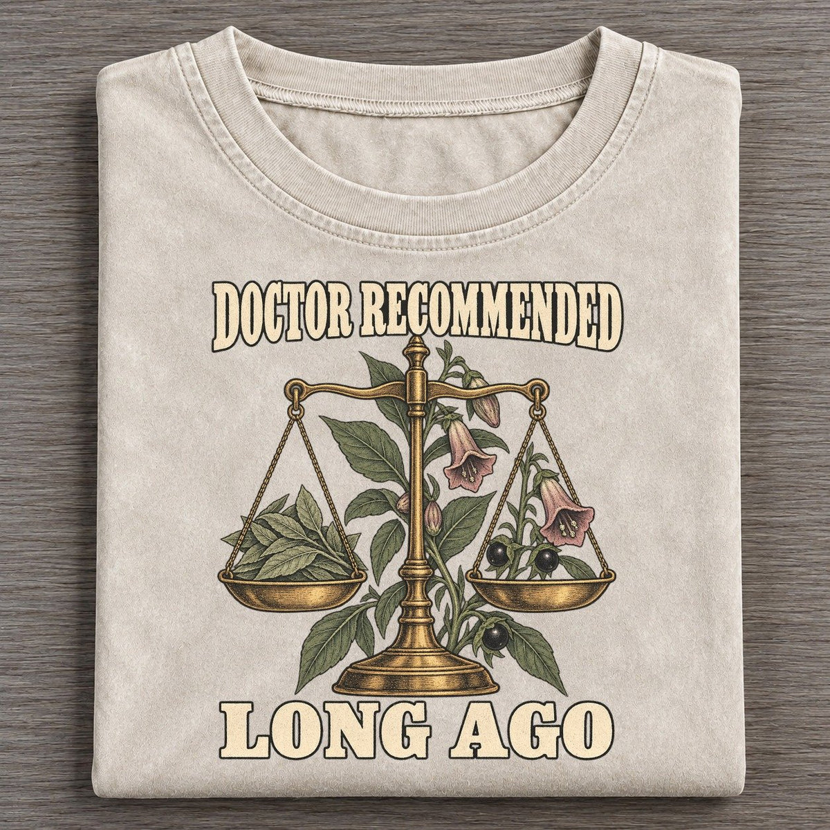 Long Ago Botanical Warnings Vintage T-shirt – Off White