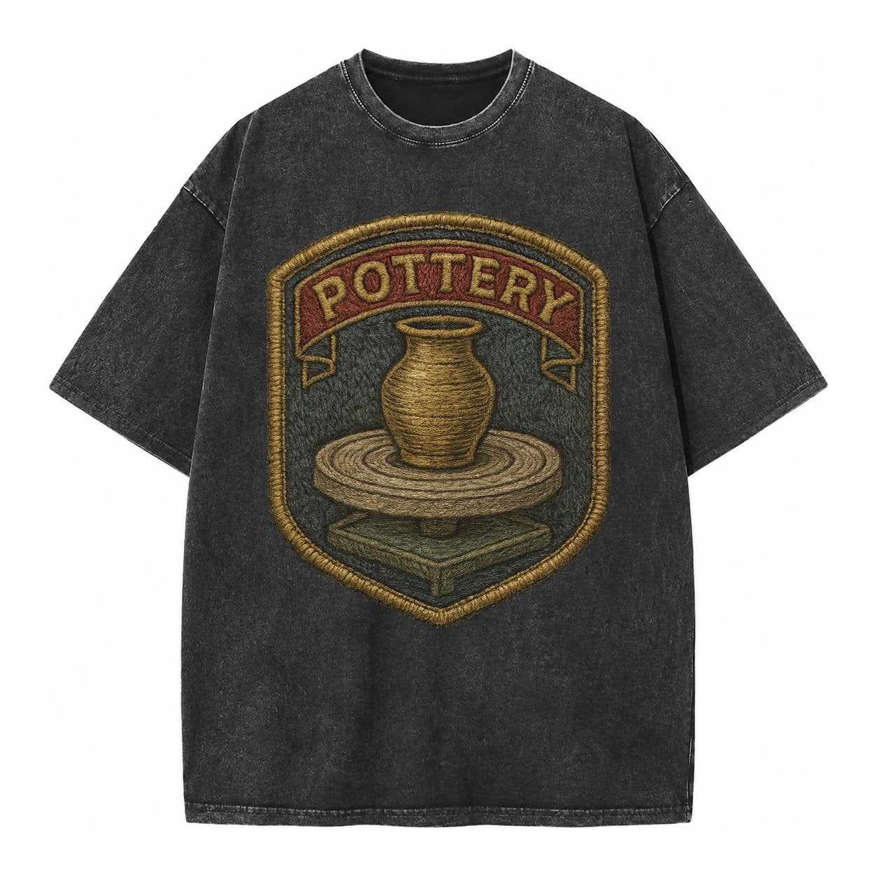 Pottery Wheel Vintage T-shirt – Black