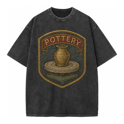 Pottery Wheel Vintage T-shirt – Black