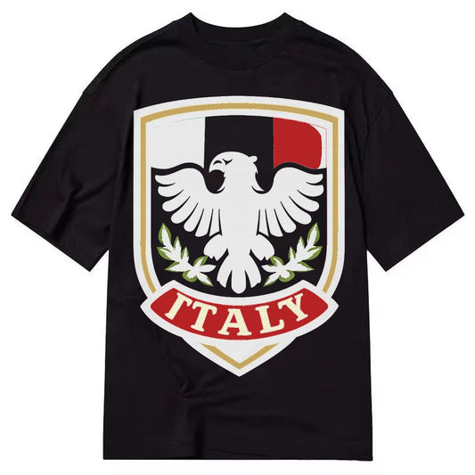 Italy Tricolor Logo Classic T-shirt – Black