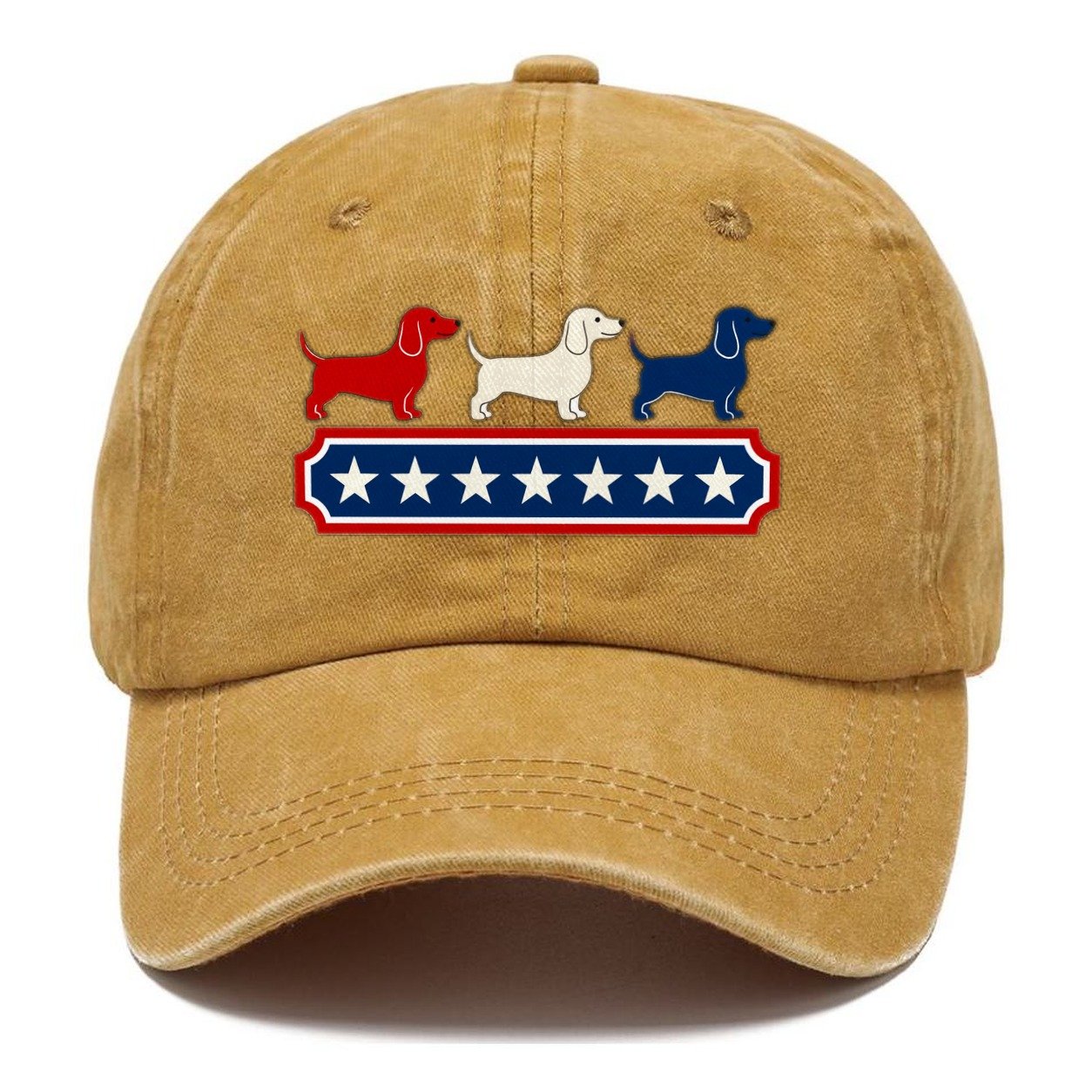 Patriotic Dachshunds Badge Classic Cap – Golden Harvest