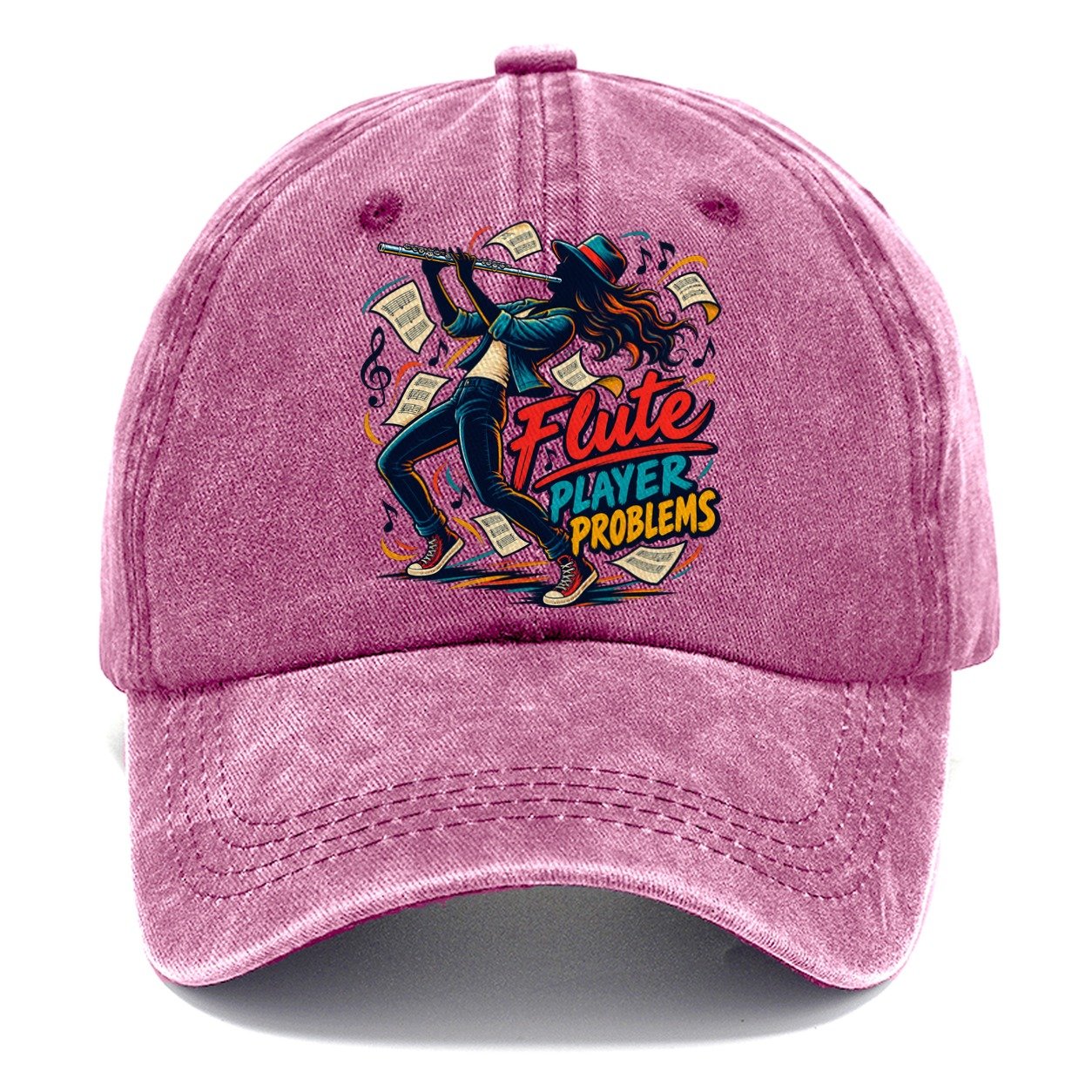 Flute Player Problems Music Instruments Classic Cap – Dusty Rose