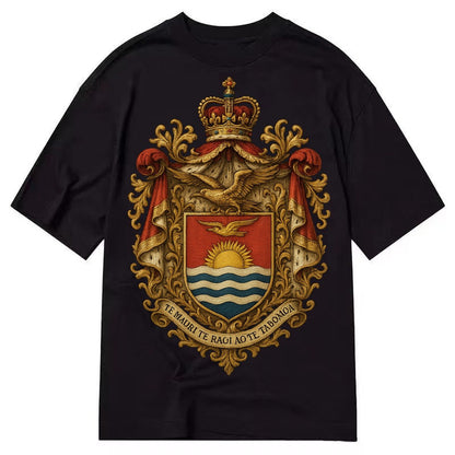 Golden Peace Embroidered Classic T-shirt – Black