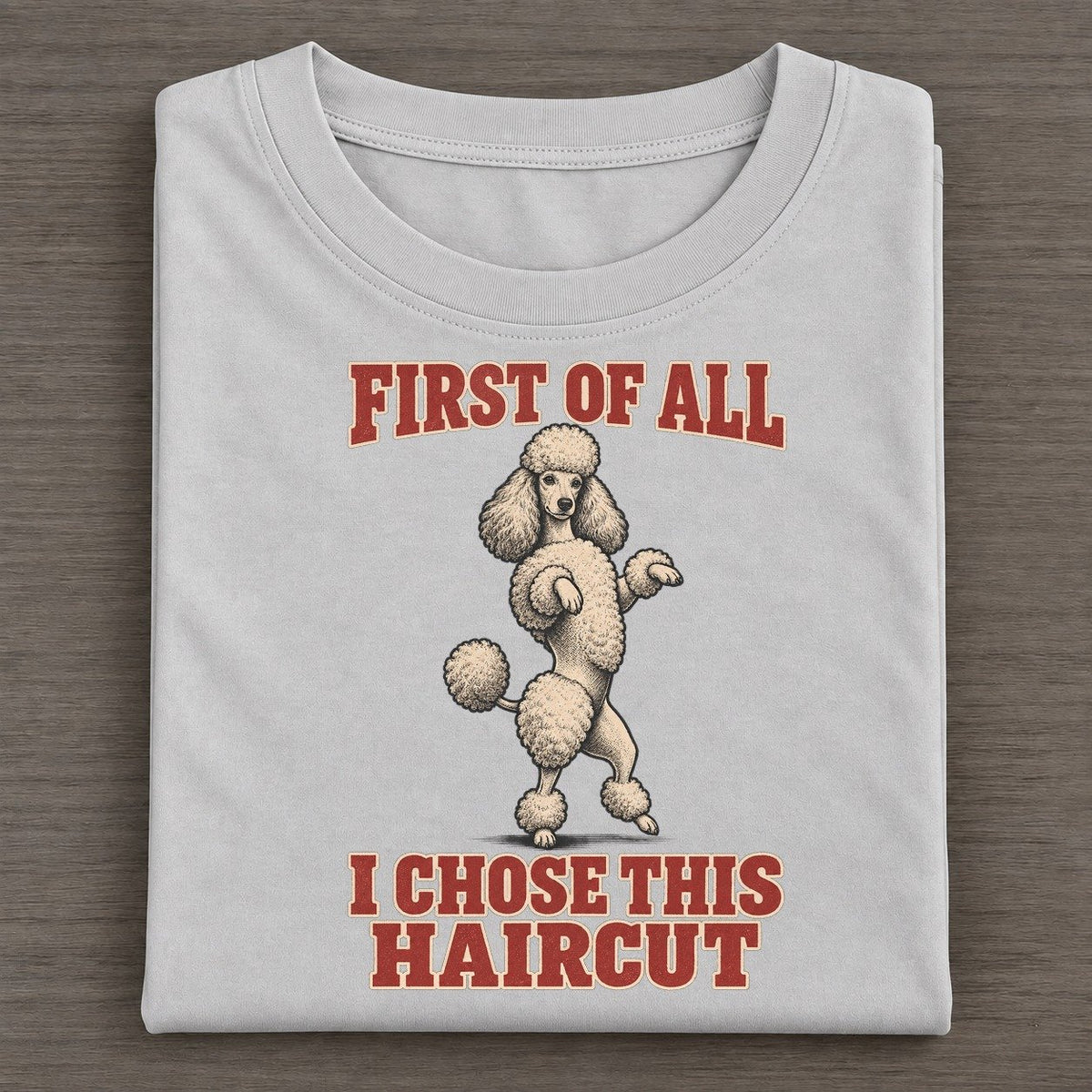 Standard Poodle Dog Declarations Classic T-shirt – Grey