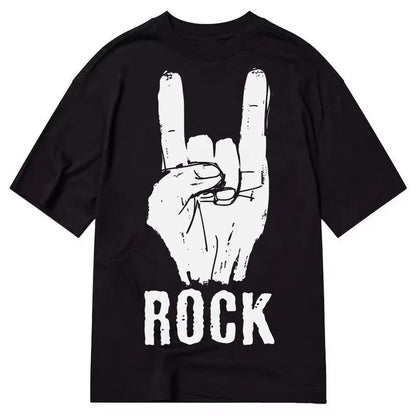 Hand Horn Rock N Roll Classic T-shirt – Black