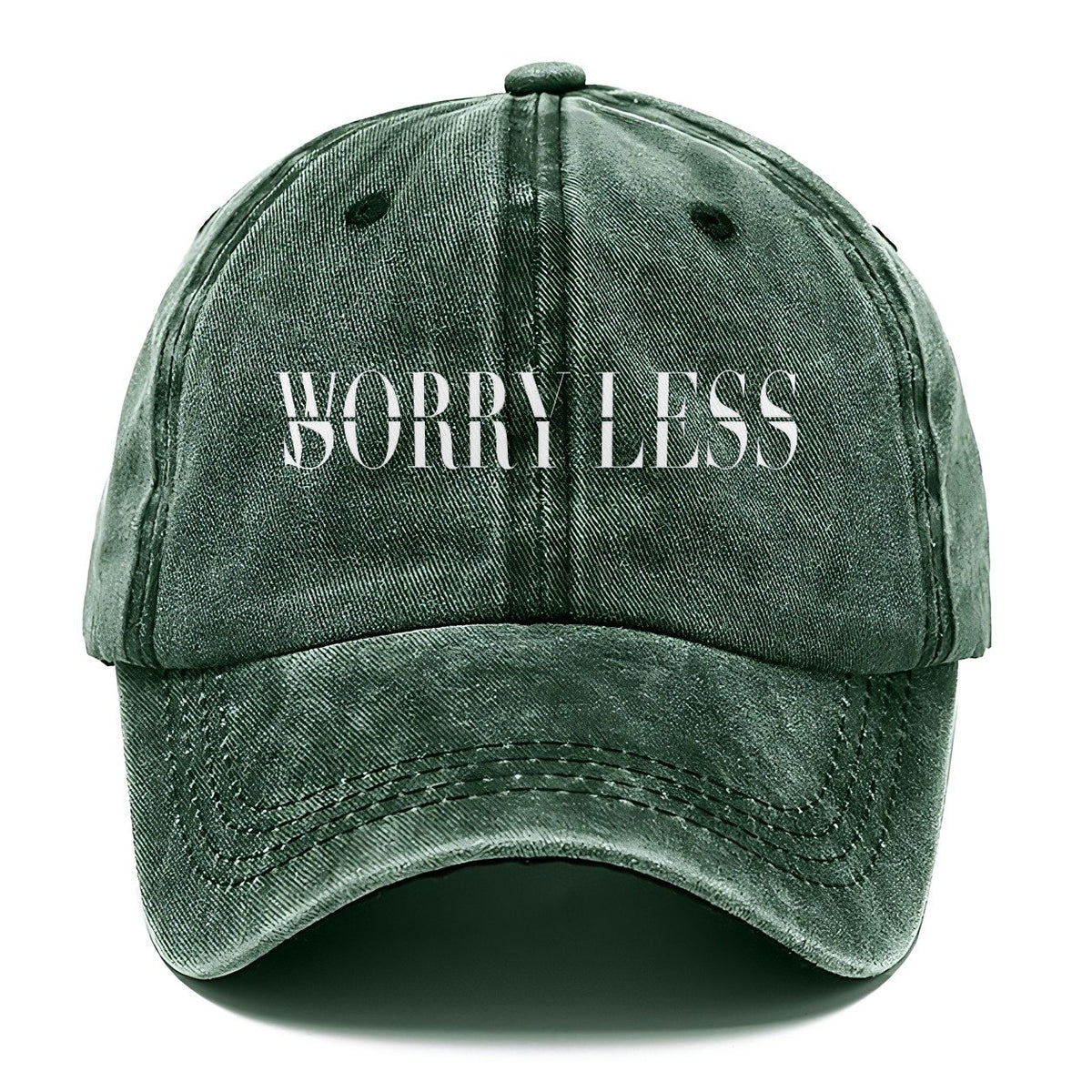 Worry Less Sorry Less Split Feelings Classic Cap – Forest Mist